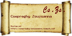 Csepreghy Zsuzsanna névjegykártya